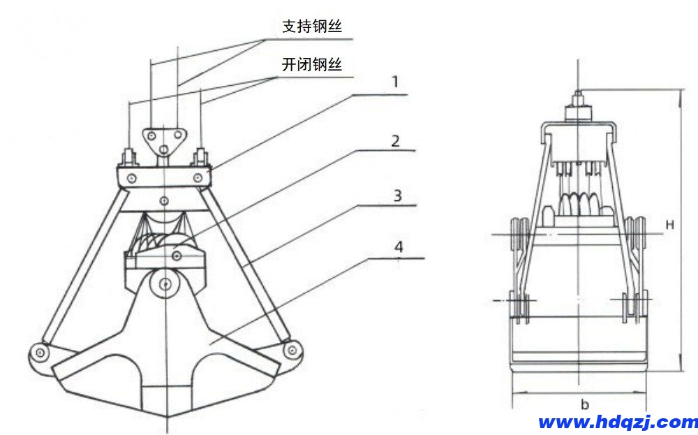 四繩抓斗外形結構示意圖.jpg 四繩抓斗外形結構示意圖.jpg