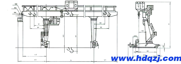 MDG型20/5~32/5噸L型門式起重機 MDG型20/5~32/5噸L型門式起重機