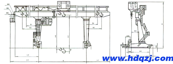 MDG型/3.2噸L型門式起重機5~10~16 MDG型/3.2噸L型門式起重機5~10~16
