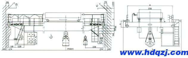 QN型10噸+10噸電動抓斗橋式起重機 QN型10噸+10噸電動抓斗橋式起重機