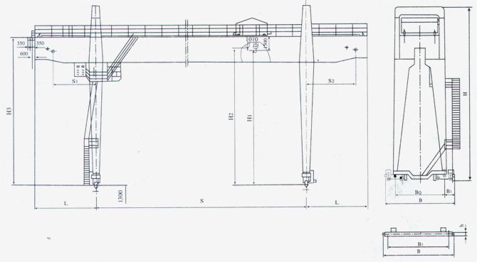 MG型雙主梁吊鉤門式起重機(jī) MG型雙主梁吊鉤門式起重機(jī)