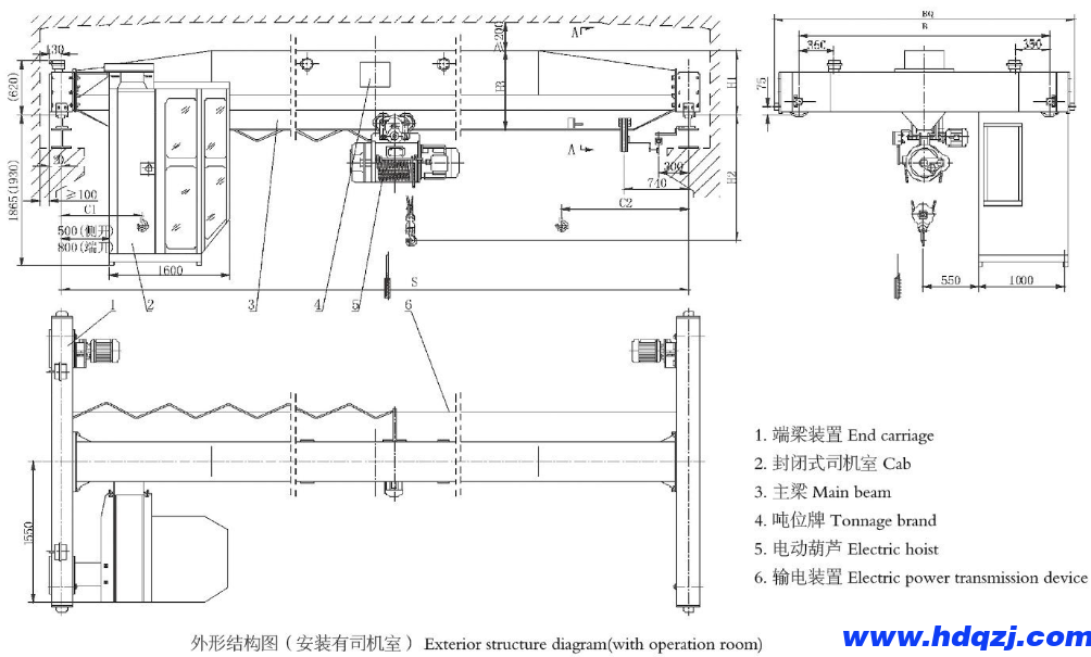 5噸單梁起重機(行車)參數 5噸單梁起重機(行車)參數